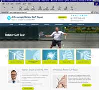 Arthroscopic Rotator Cuff Repair<br>Stephan Joseph Sweet, MD