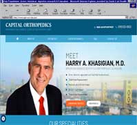 Capital Orthopedics<br>Harry A.Khasigian, M.D.<br>A.B. O. S., Q.M.E